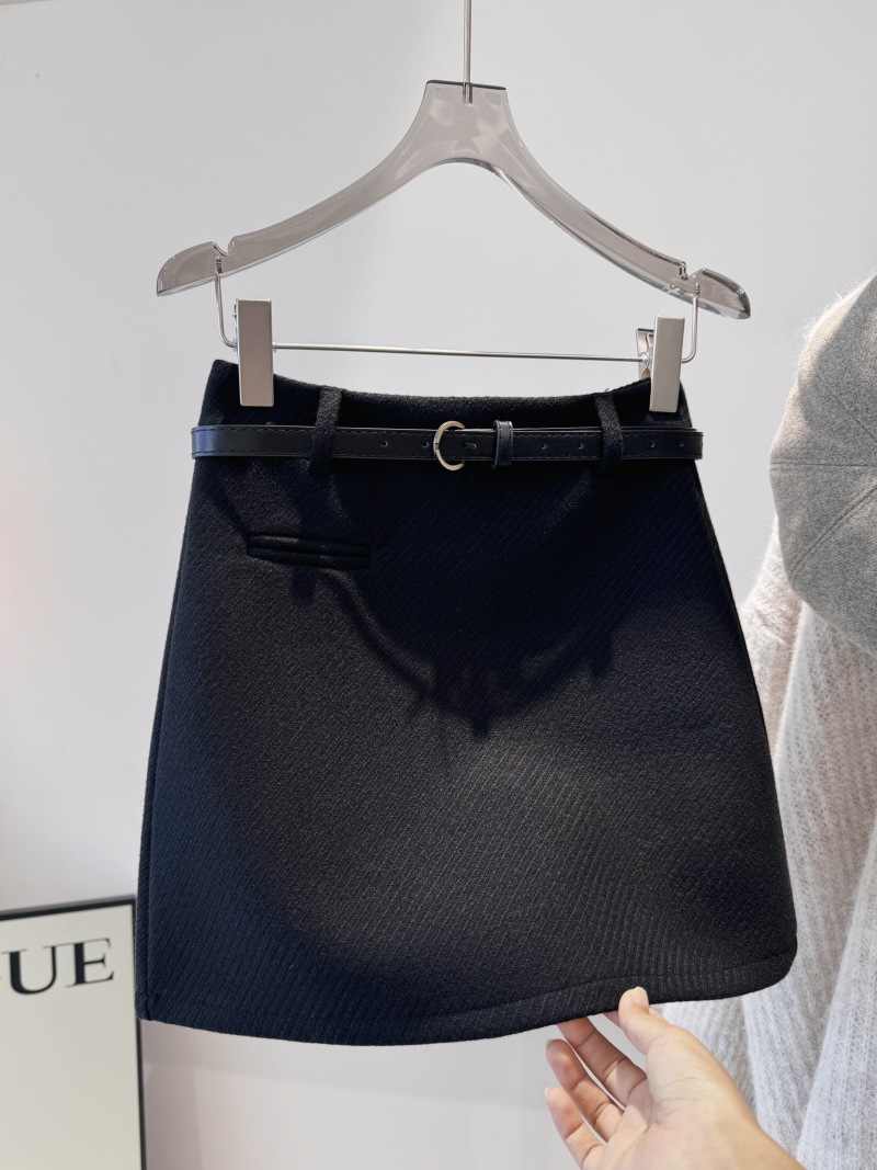 C3275 Skirt Women 2024 Autumn and Winter New Small High Waist Hip Skirt Versatile Slim Short Skirt