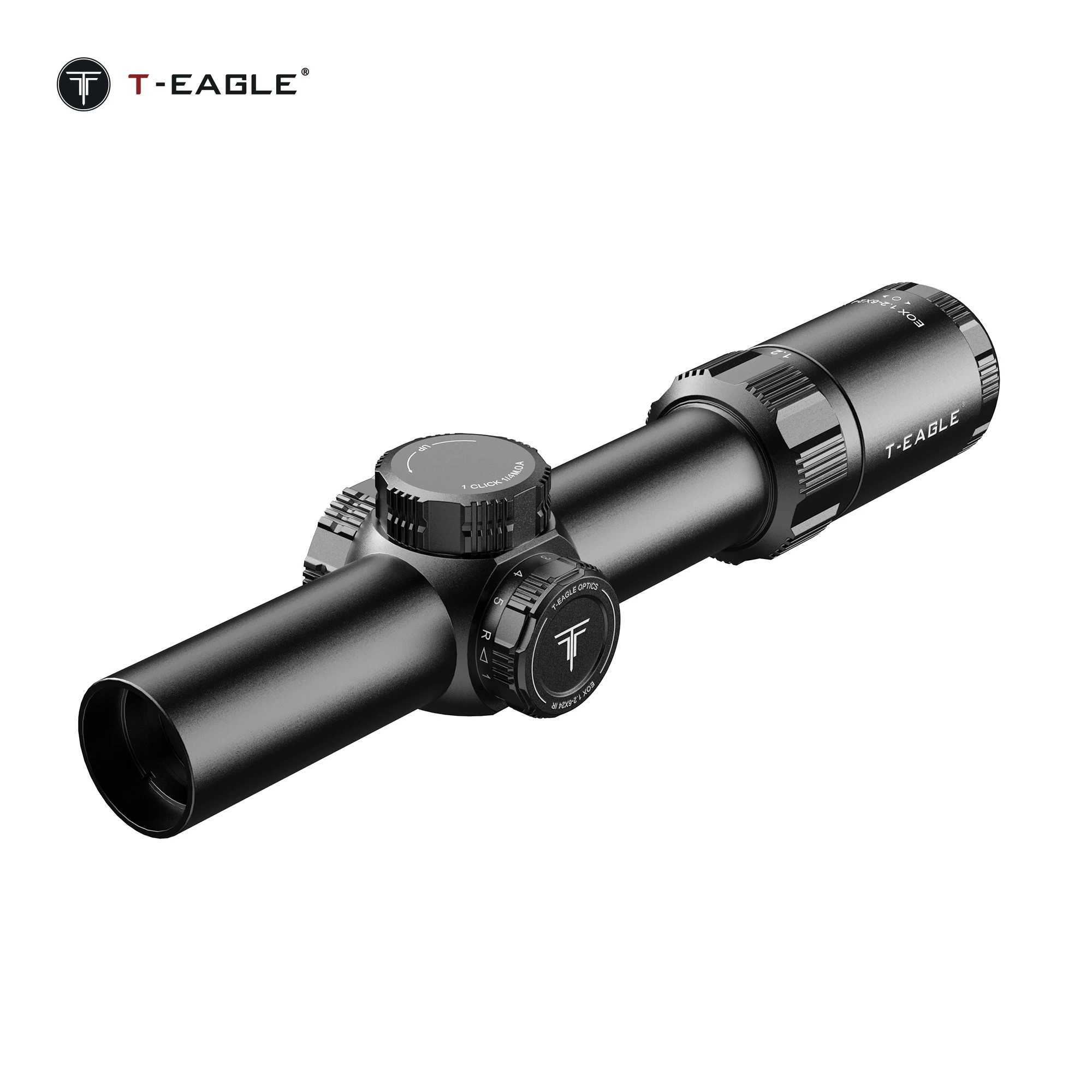 T-EAGLE EOX .2-6X24IR Tactical LPVO Short Rifle Scope For Hunting Caza Riflescope With Illuminated /4 MOA Airsoft Sight .223W241014