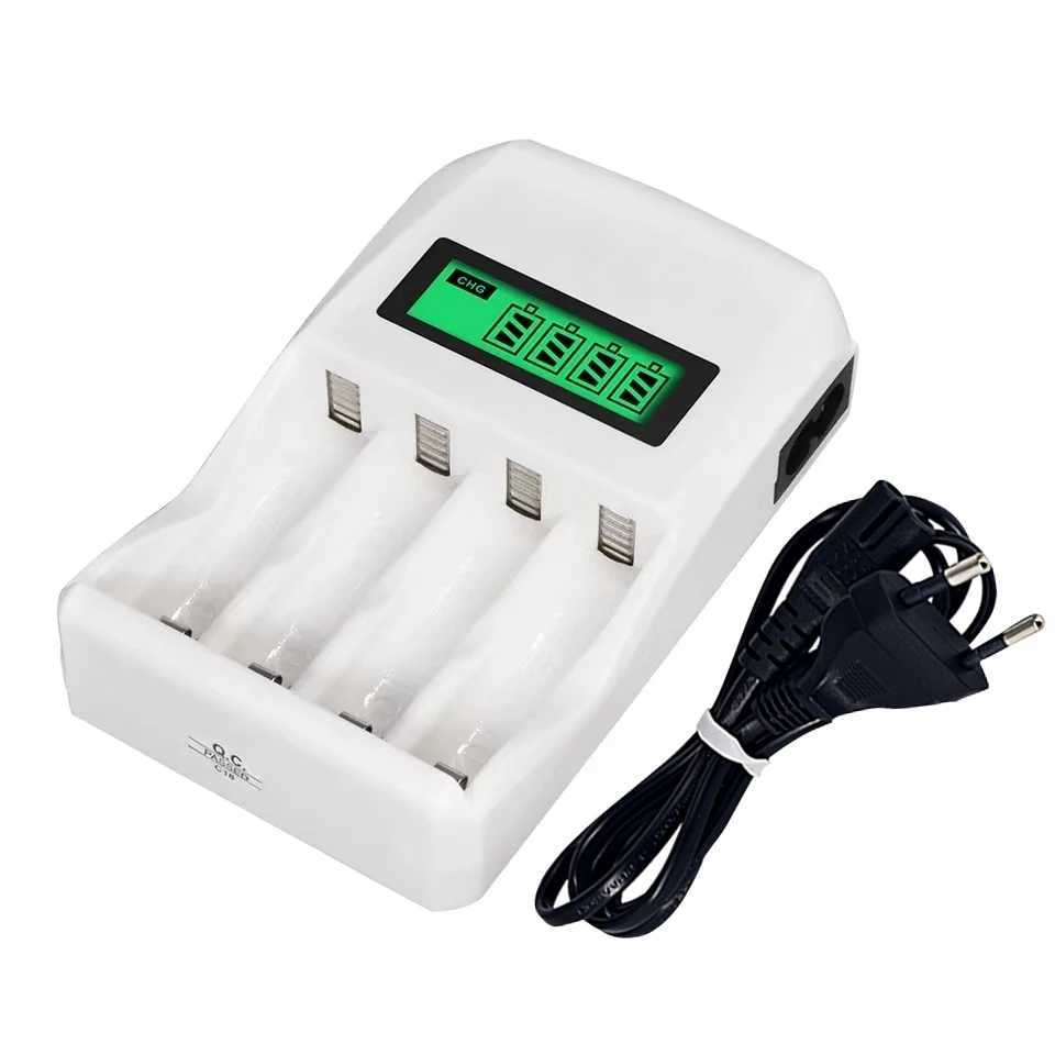 New Arrival R7 4-8 Slots AA AAA battery charger with LCD Display Smart Fast Charging for 1.2V AA/AAA C/D 9V NIMH NICD Rechargeable Battery T250114