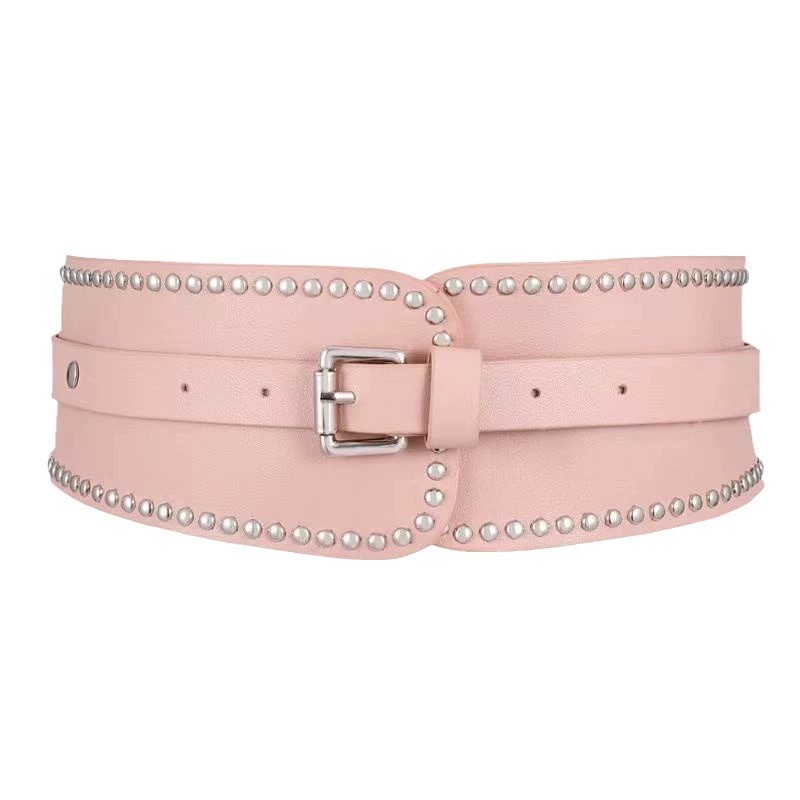 Wide Belt Women with Dresses Sub Shirt Waist Closing Decoration Purple Pink Red Girdle Seal Outer Fashion Hundred