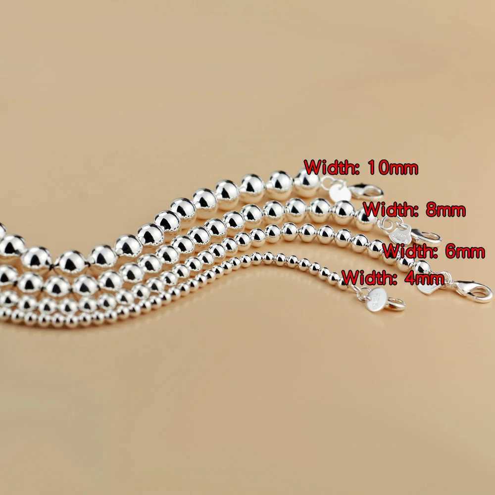 Pendant Necklaces Unisex 925 Sterling Silver Necklace Vintage Style Beads Chains Chokers More Sizes Solid Chain Charm Jewelry H250115