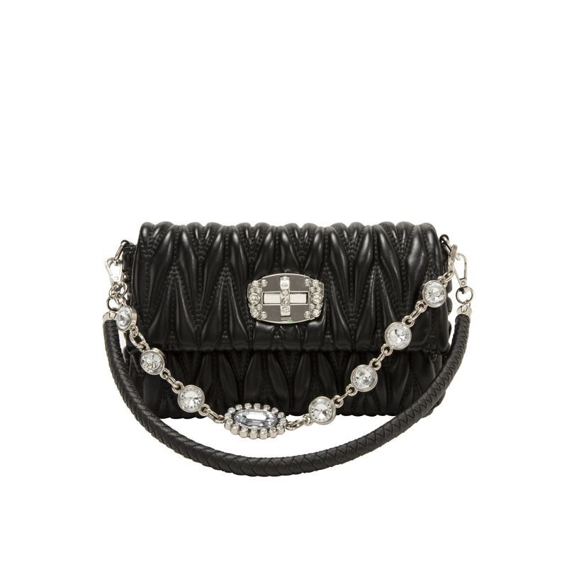 Fashionable And Versatile Niche Chain One Pleated Dia Fragrance Style Net Celebrity Ladies Small Ins Shoulder Bag