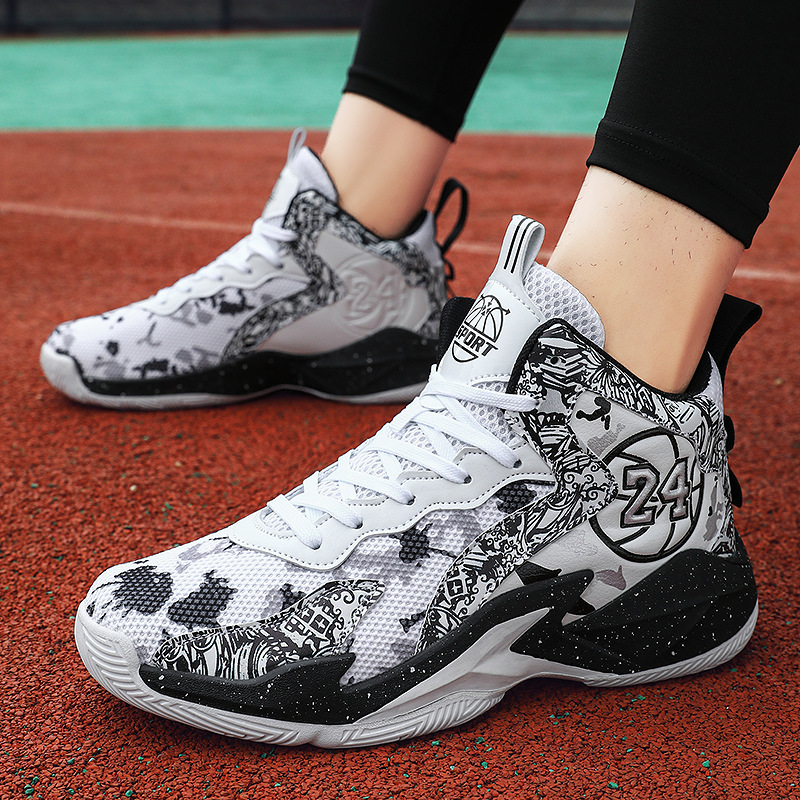 Fashion men's shoes mesh surface breathable light casual basketball shoes outdoor multi-function game training shoes