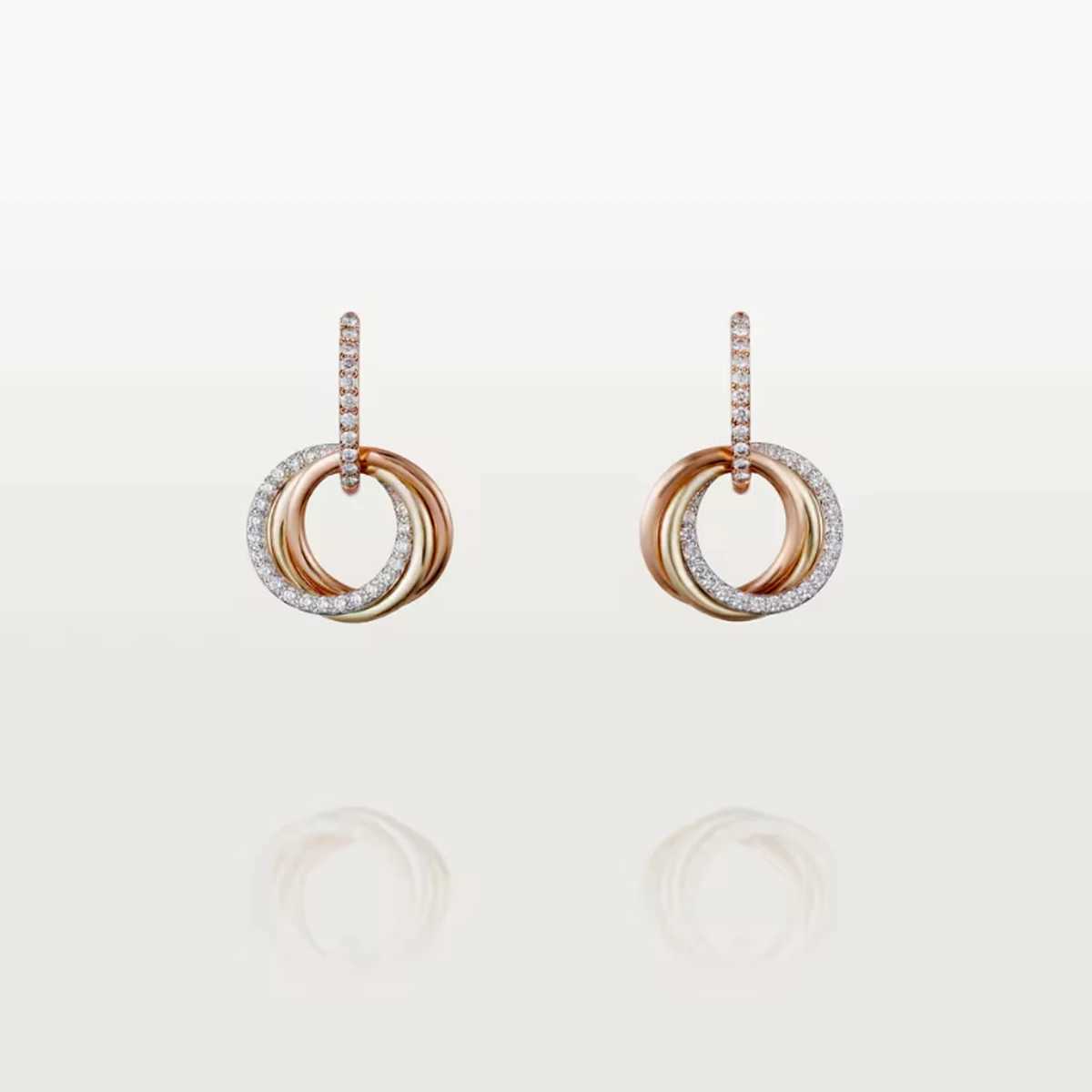 Stud High Quality Silver Jewelry Fashion Exquisite TRINITY Earrings Inlaid Stone Earrings Women Jewelry Gifts Free Shipping H25115