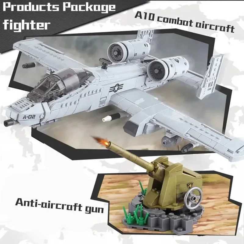 1713pcs Military The A10 F35 Fighter Building Blocks Thunderbolt II Warthog Fighter DIY WW2 Plane Brick Toys Gifts For Children W250115
