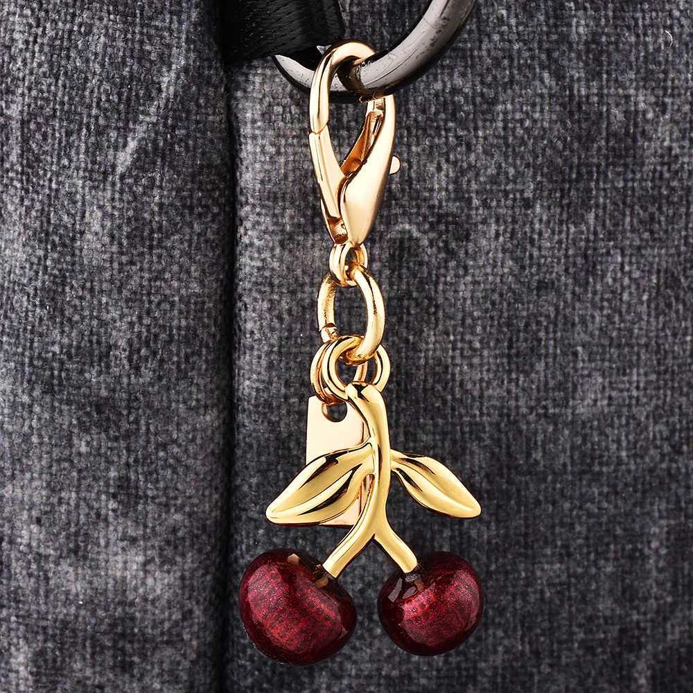 Keychains Lanyards Exquisite High-end Bear Cherry Butterfly For Women Y2k Bag Pendant Car Key Chains Jewelry Gift Decoration Accessories H250115 XRTC 