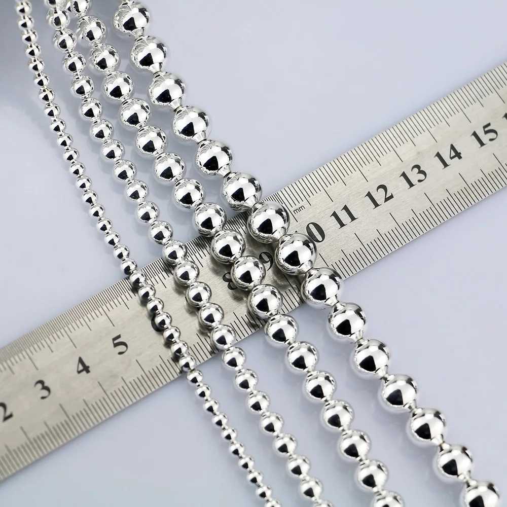 Pendant Necklaces Unisex 925 Sterling Silver Necklace Vintage Style Beads Chains Chokers More Sizes Solid Chain Charm Jewelry H250115