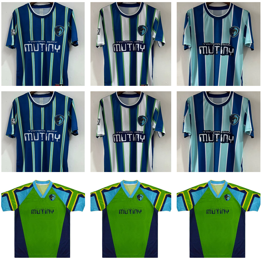 1996 1997 1998 1999 Tampa Bay Mutiny retro soccer jerseys 96 97 98 99 Mutiny home Valderrama Hejduk Lassiter vintage classic football shirt