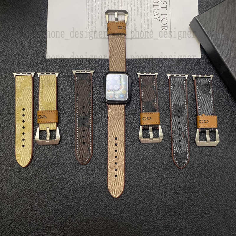 Top Designer Strap Watchbands for Apple Watch Band 42mm 38mm 40mm 44mm 49mm iwatch 5 SE 6 7 8 Ultra bands Leather Bracelet Fashion Wristband Print MQ7N