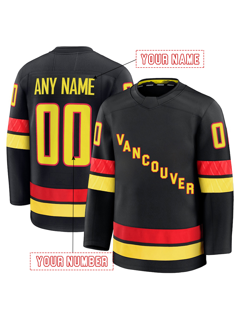 Hughes Men's Ice Hockey Black Jerseys Boeser Silovs Suter Joshua Hoglander Hronek Pookolzin Pettersson ed Any Name Number 2025 Winter Classic Jer