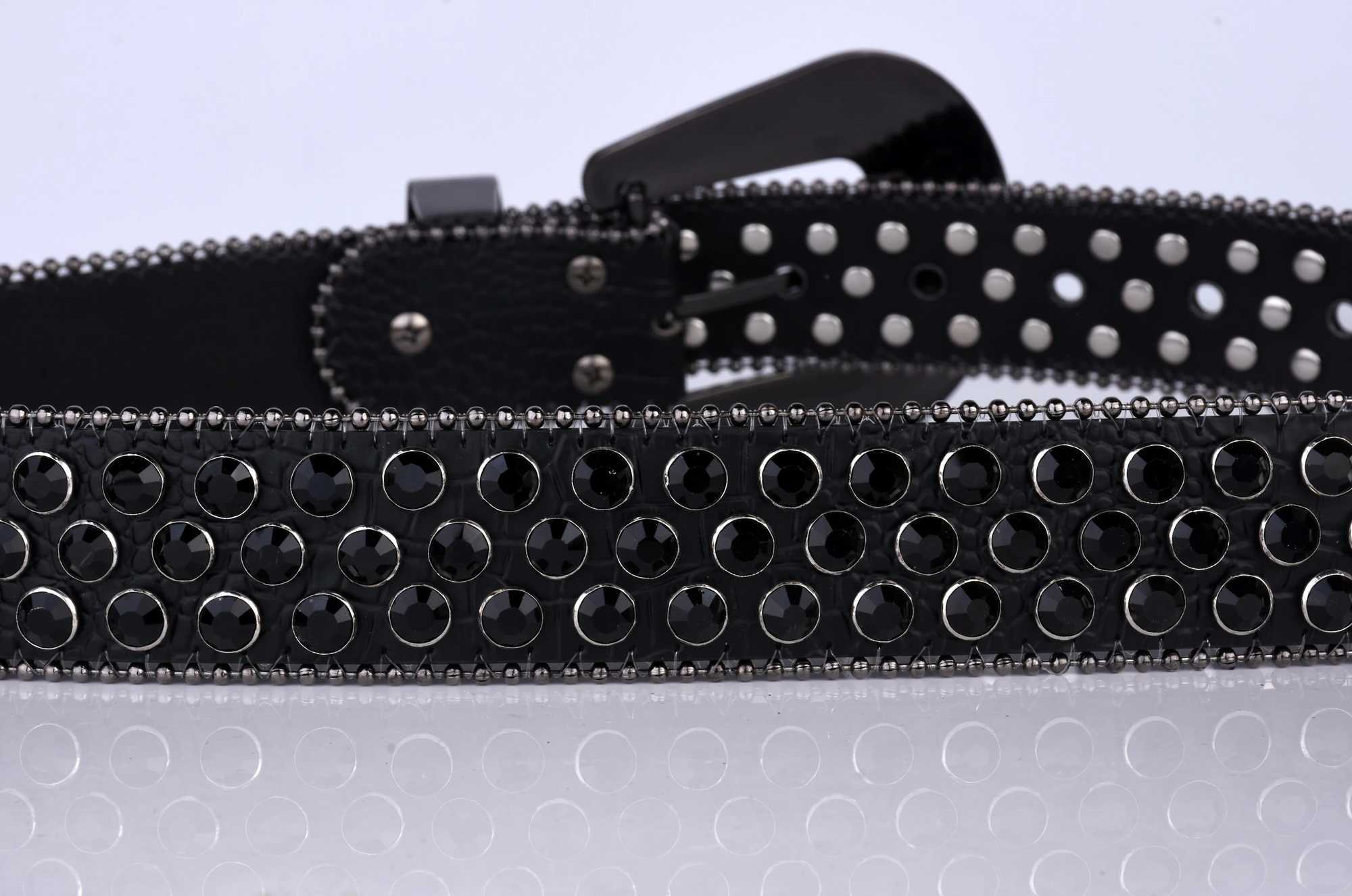 Studded Rhinestone Belts Women Fashion Belt Shiny Pu Leather Belt Wedding Party Belt Couple Valentines Gifts For GirlfriendsXJ250114