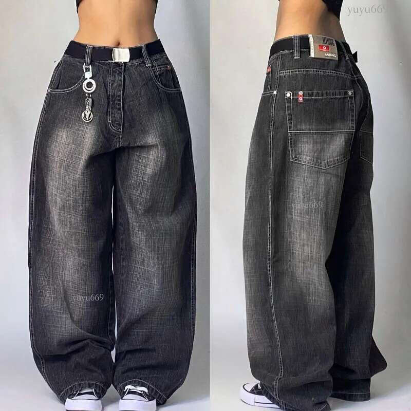 Y2K Haruku Fashion New Solid Color Washed Baggy Jeans Women Streetwear Punk Popular Casual Joker High Waist Wide Leg Pants