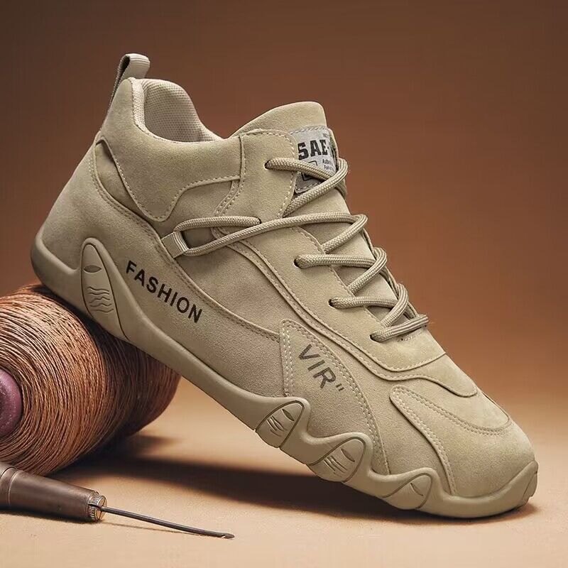 Ankle Boots For Men 2025 Spring Man Casual Sneakers Non Slip Khaki Work Mens Shoe Short Boots Loafers Lace Up Zapatillas