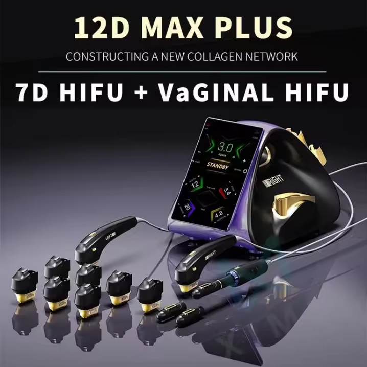 Trending Upgrade HIFU Ultrasonic 12D Max Skin Tightening Body Slimming + Vaginal Care HIFU 9 Cartridges Ultraound Micro Pulse HIFU Beauty Machine