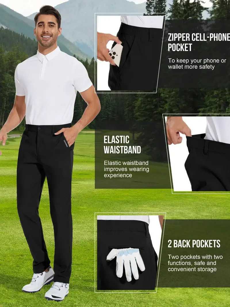 Golf summer sports pants mens breathable high elasticity outdoor slim fit and slimming effect W250115