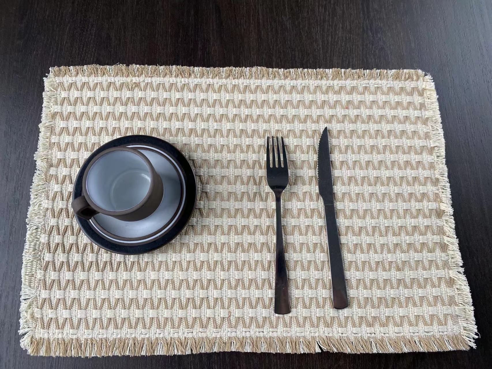 Sustainable Heavyweight Handwoven Cotton Table Cover for Kitchens Long Lasting