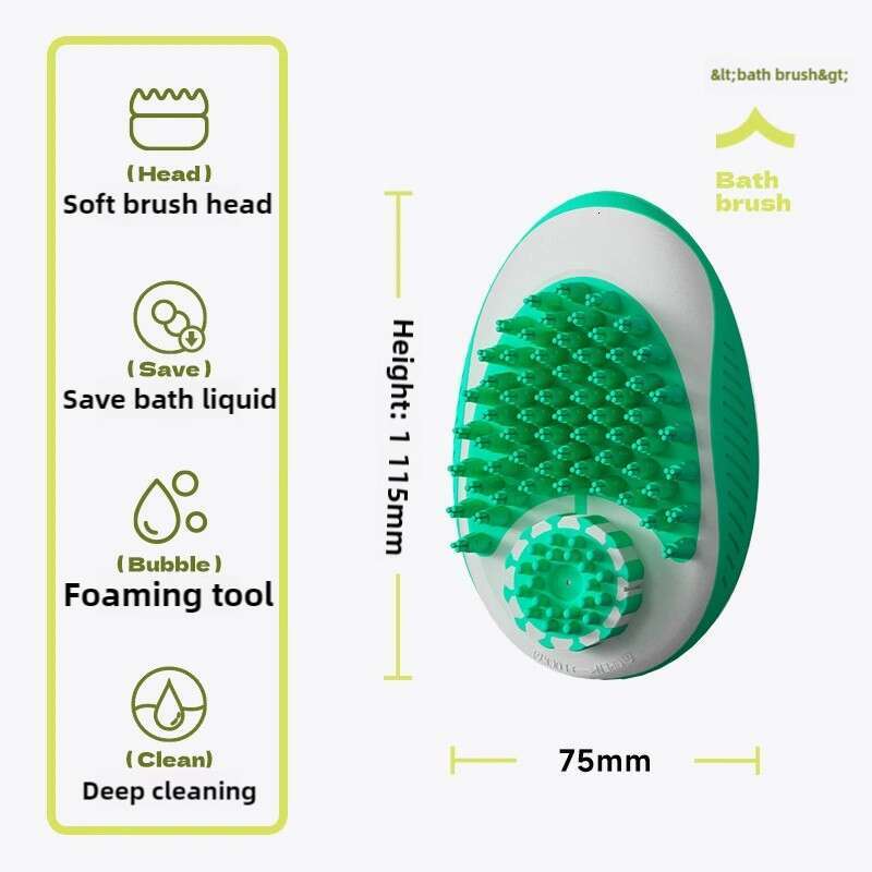 .Pet bath brush, a two - in - one combination of a bath brush and a massage comb, with an innovative design for storing bath liquid, making bathing ex
