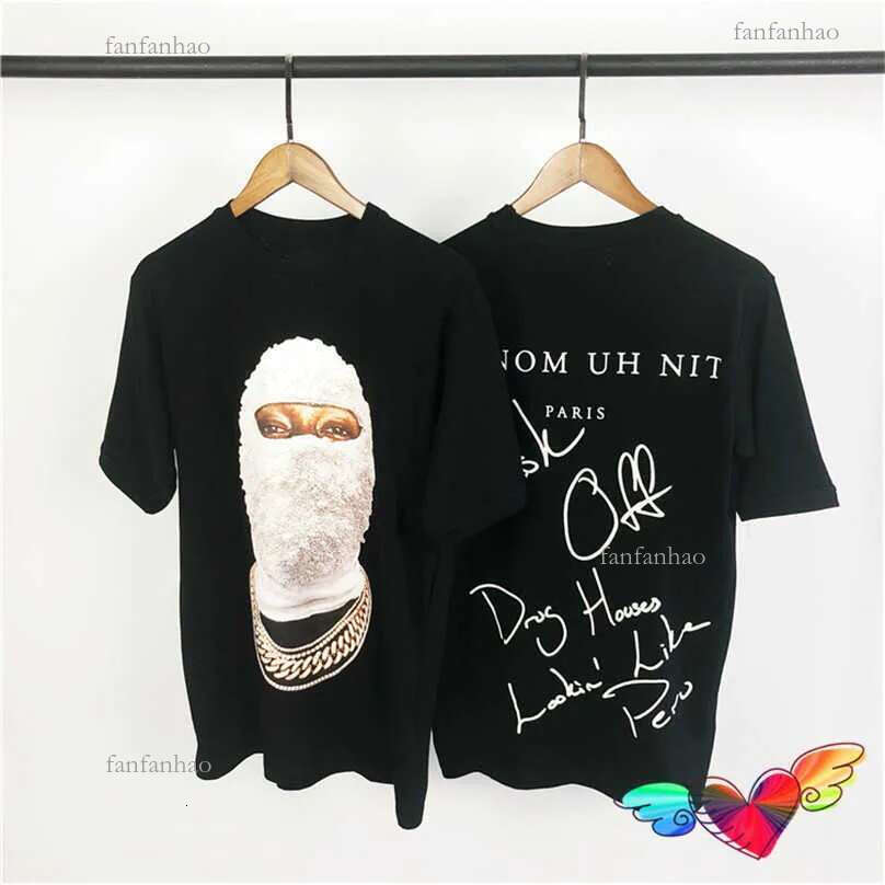 Men's T-Shirts 2022ss IH NOM UH NIT Mask T-shirt Men Women High Quality Pearl Man Graphic IH NOM UH NIT Tee Cotton Tops Summer Short Seve 0926H22