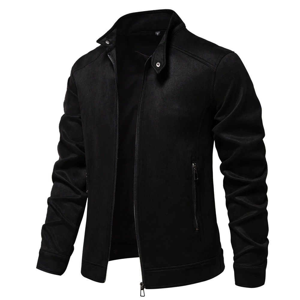 New Jacket Men's Trend Solid Color Hundred Men's Jacket Suede Workwear Men's Jacket m073