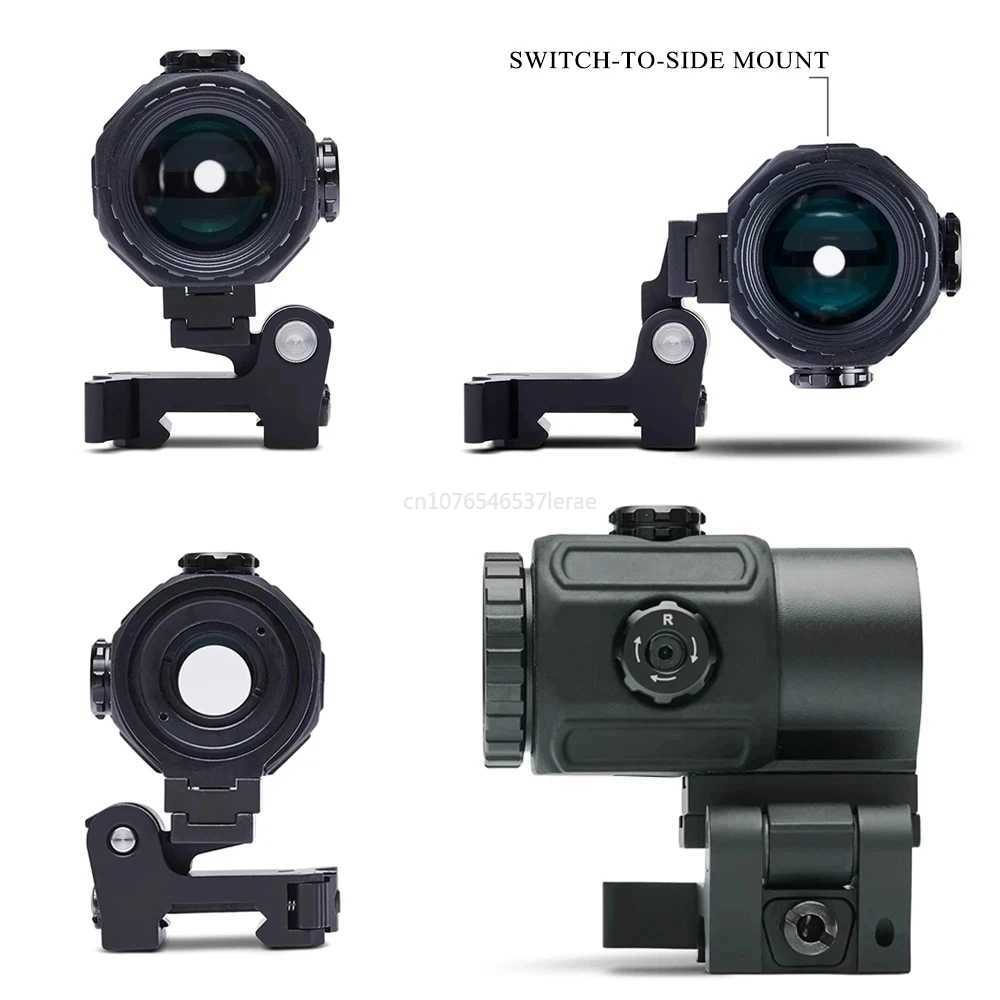 Tactical Airsoft G45 5X Magnifier 558 553 EXPS3 Red Dot Combo Scope Optics QD Mount Weaver Fit 20MM Rail Mount With Full MarkingW241014