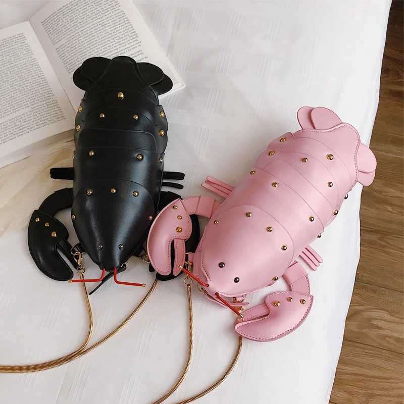 Cute Fashion Lobster Style Crossbody Mini Bag Pu Leather Girls Chain Purses and Handbags Women Shoulder Bag Clutch Bag Z250115