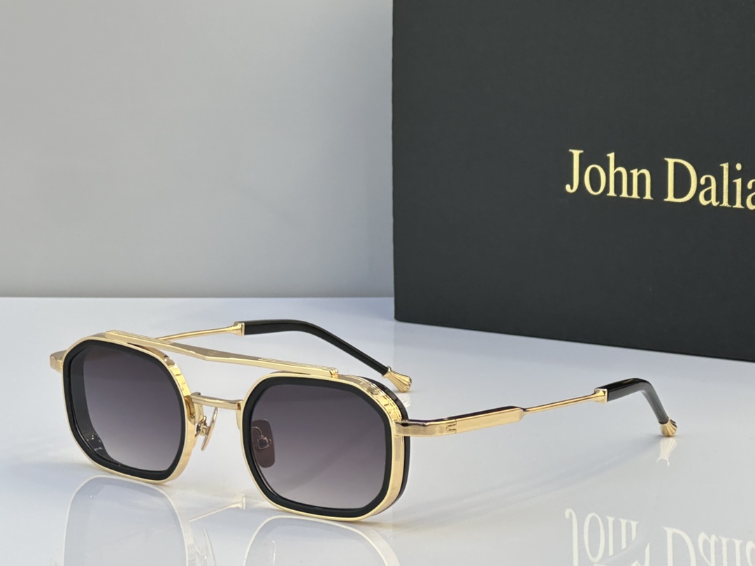 John Dalia Designer Sunglasses for Man Woman Fashion Sport Polarized UV Protection Goggle Beach Womens Trendy Mens Black Sun glass ANTHONY Size 51-25-145