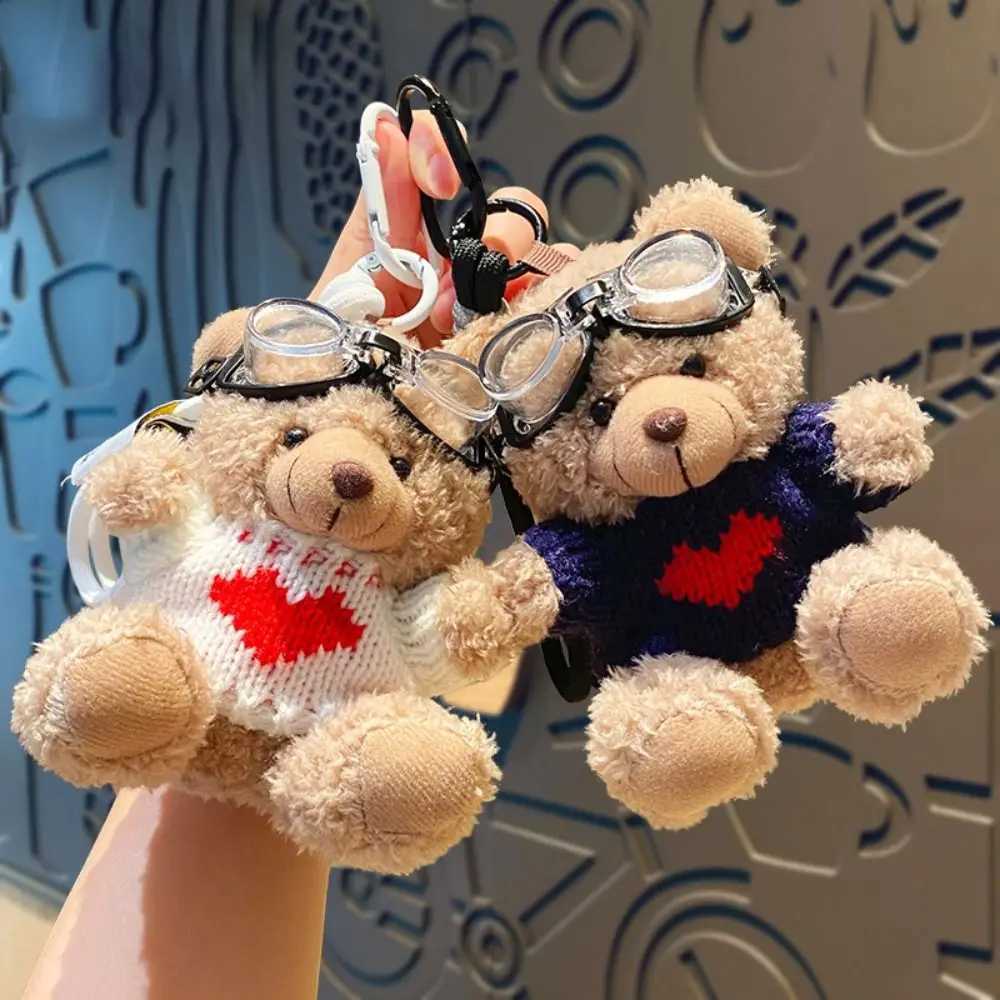 Keychains Lanyards Cartoon Brown Bear Doll Plush Pendant Bag Accessories Cute Hangings Ornament H250115