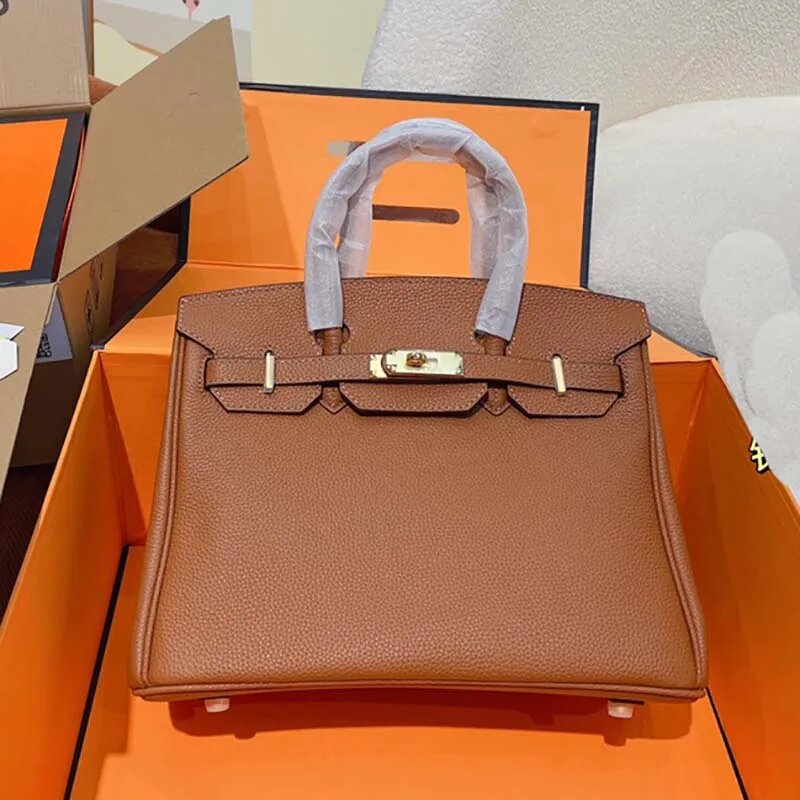 Evening Bags Luxurys birk Designers Bags Totes Luxury Brand Purse Single Zipper Wallets Women HandBags Real Leather Bags Lady Plaid Purses Duffle Luggage 25cm 30cm