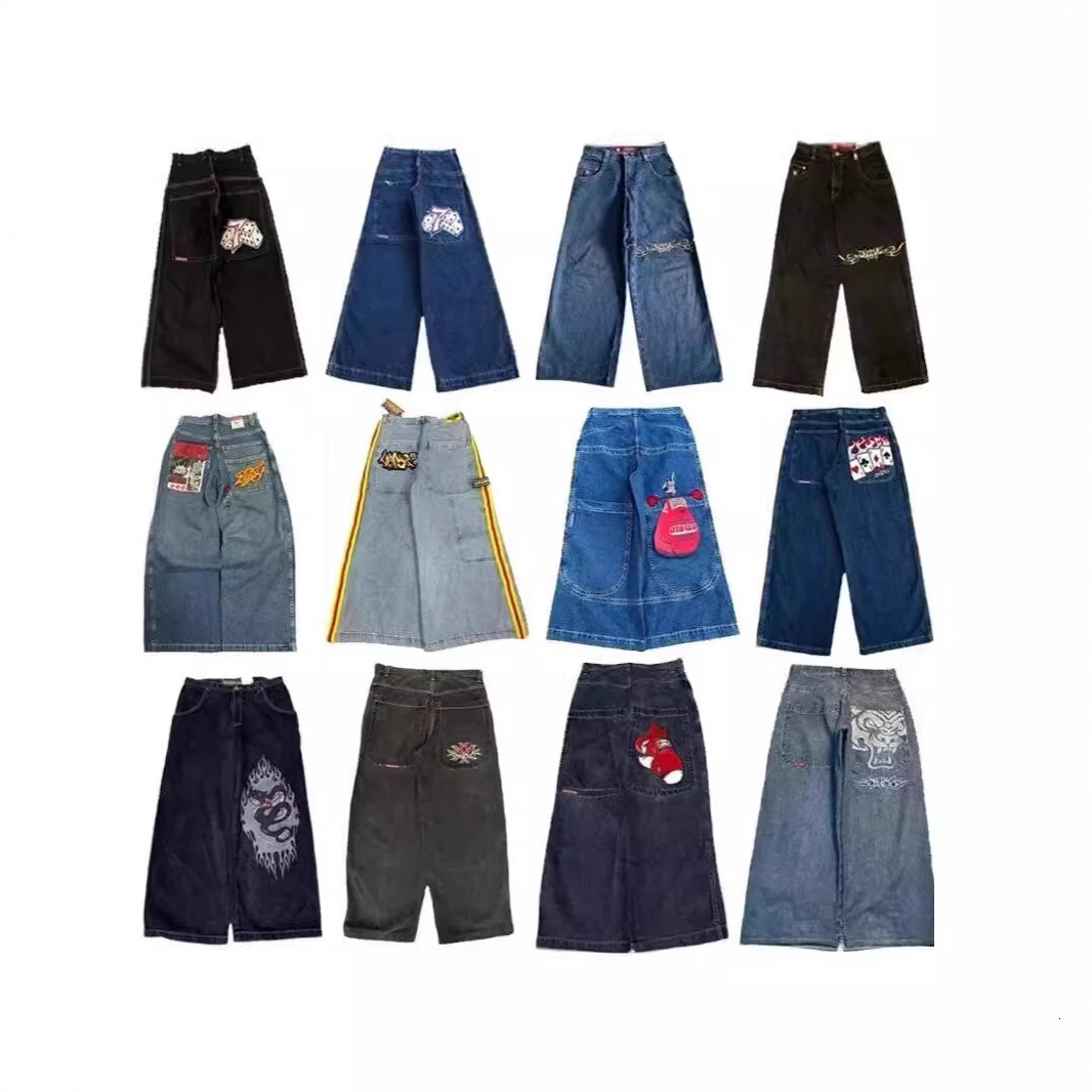 2024 Spring New American Hip Hop Wide Leg Jeans unisex versatile casual high waisted wide leg pants 240806