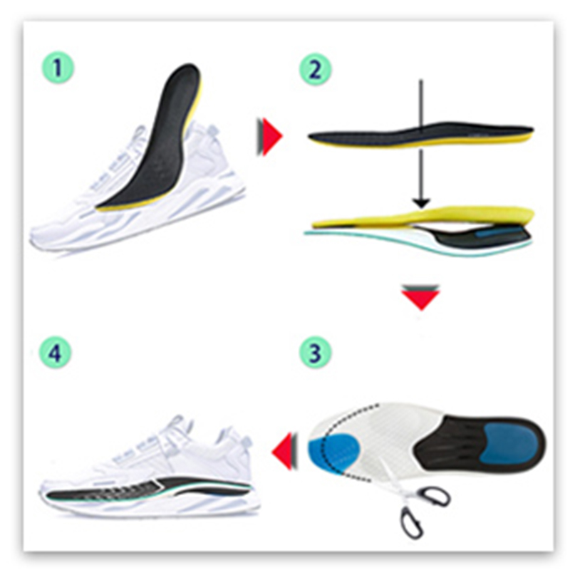 EVA Height Increase Insoles Heel Cushion for Feet Soles Relieve Foot Pain Protectors Spur Support Shoes Pad Feet Care Inserts Massager