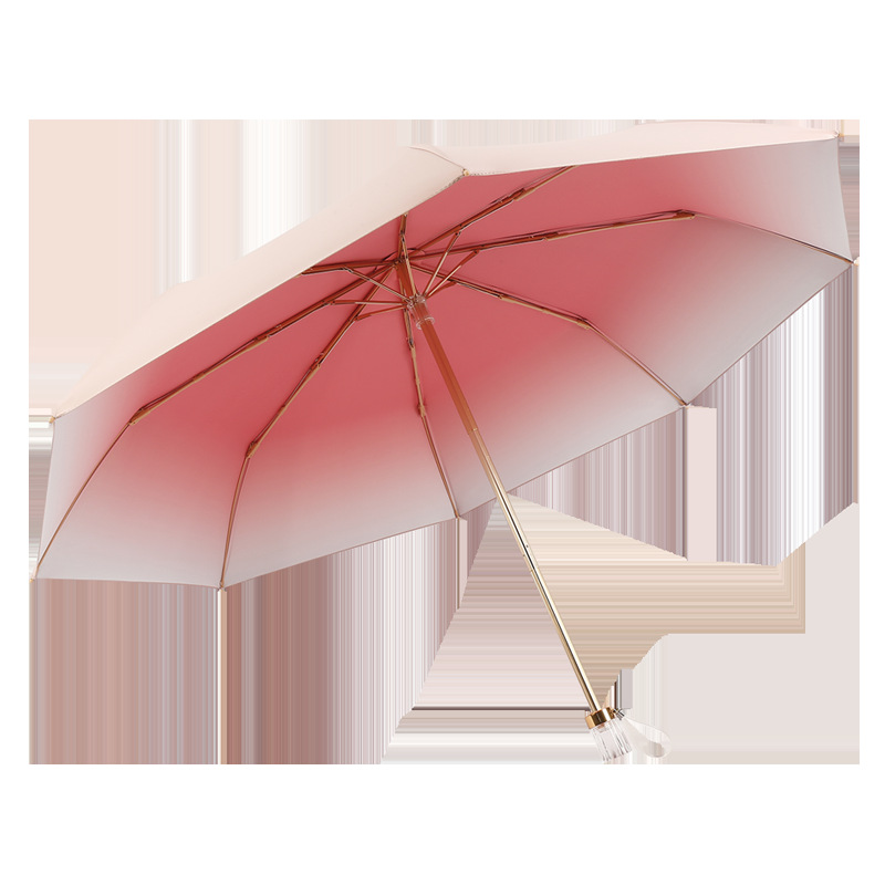 All-Weather UV Blocking Sun Umbrella - Portable Sunscreen with Multicolor Vinyl Canvas