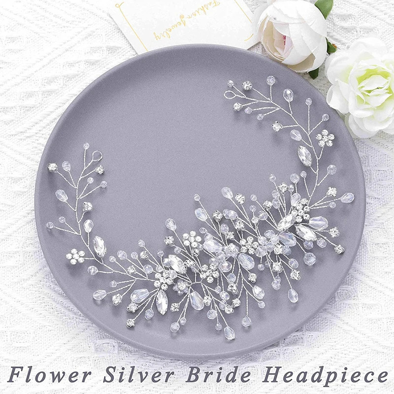 Pearl Crystal Wedding Hair Combs Accessories for Bridal Flower Headpiece Headband Bride ornaments Jewelry 250106