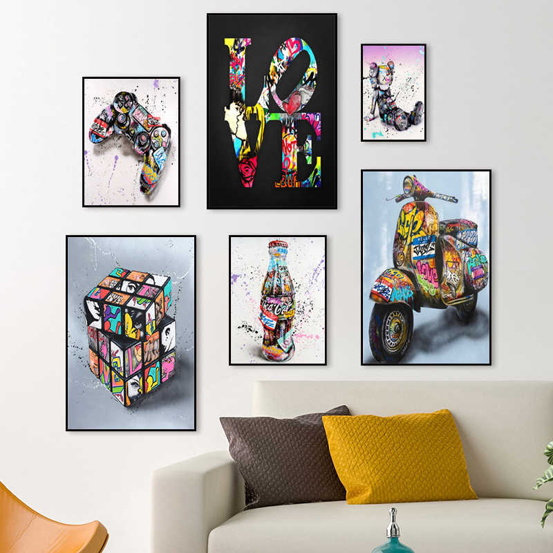 Paintings Corridor Art Poster Spray Painting Core Modern Living Room Fashion Home Decoration Painting Bedroom Hanging Solid Wood Hanging Painting H250