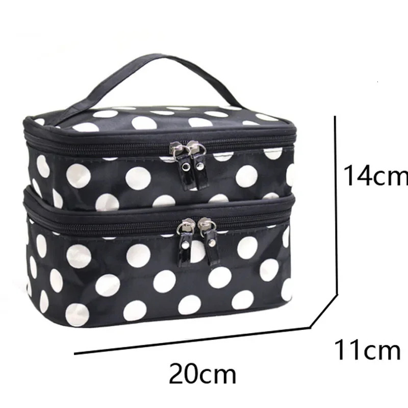 Large Capacity Makeup Bag Double Zip Women Cosmetic Bathing Pouch Travel Toiletries Organizer Waterproof Storage Make Up Cas 250114