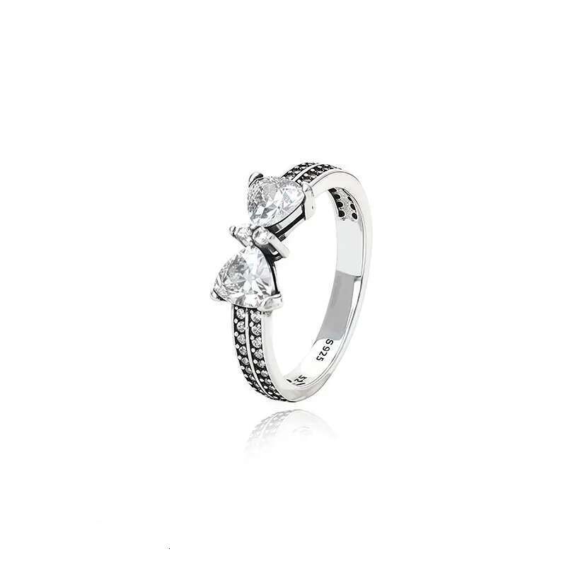 2025 New 925 Silver Ring Red Bow Ring Explosion of Love Finger ring For Women Gift Anniversary Original Designer Fine Jewelry