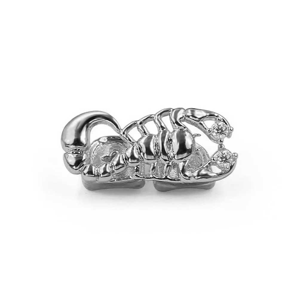 Trend Single Animal Teeth Grillz Hip Hop Glossy Tooth Caps For Women Men Body Jewelry Halloween DecorationXJ250114