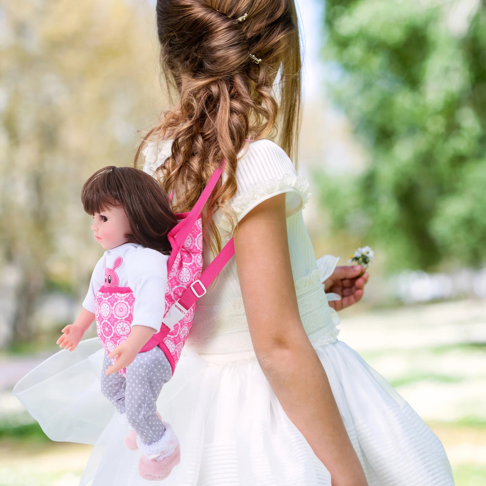 18 Inch American Dolls Baby Stuff Toy s Babydoll Girls Toys Pink Breathable Sling Toddler 250113