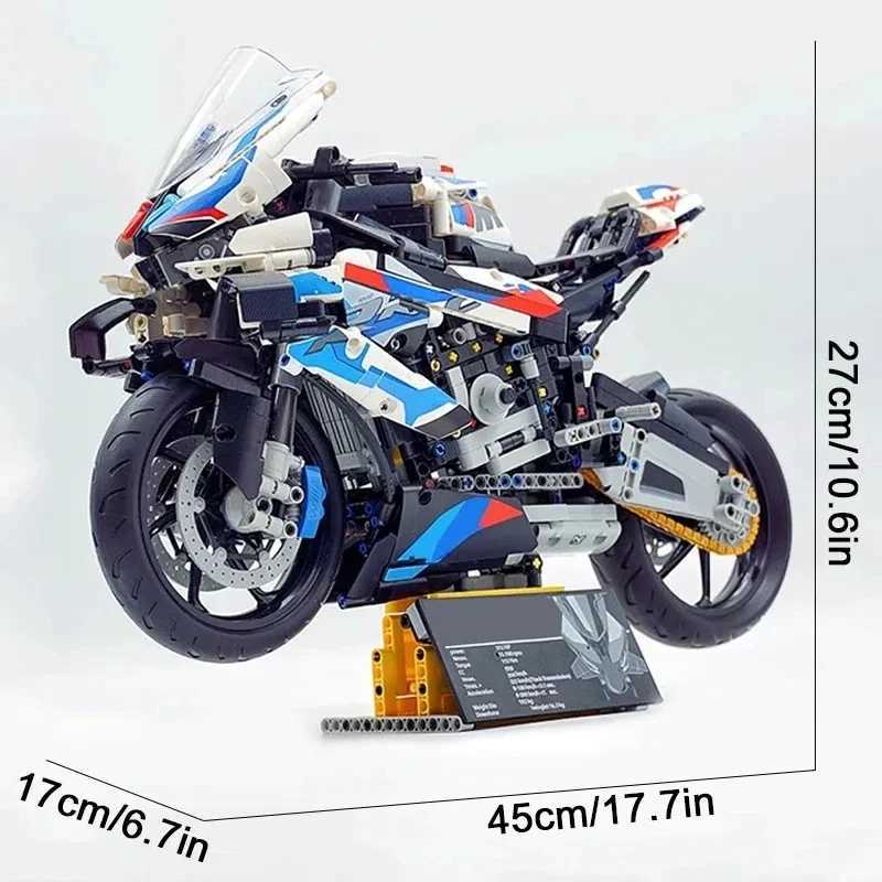 42130 Motorcycle 1000 RR Model Building Blocks Set 1920 Pieces Bricks MOC Toys Christmas and Easter Gift for Kids Or Adult W250115