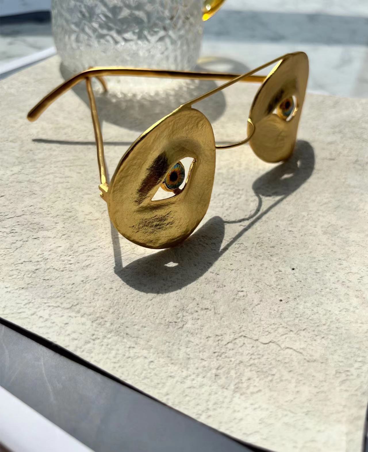 Vintage Vintag Devil's Eye Exaggerated Limited Edition Schiaparelli Glasses Hiphop Rock Punk Accessories Decoration - view 4