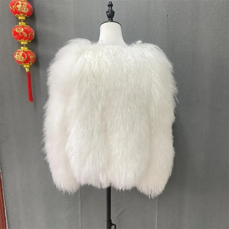Winter Autumn Fashion Real Fur Jacket Women Genuine Mongolia Sheep Coat 250109