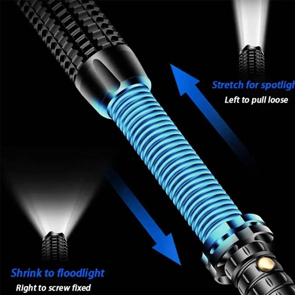 Baseball Bat D Flashlight AluminumAlloy Focusab Zoomab Super Bright Self Dense Mace Light Tactical Baton ergency TorchXJ250114