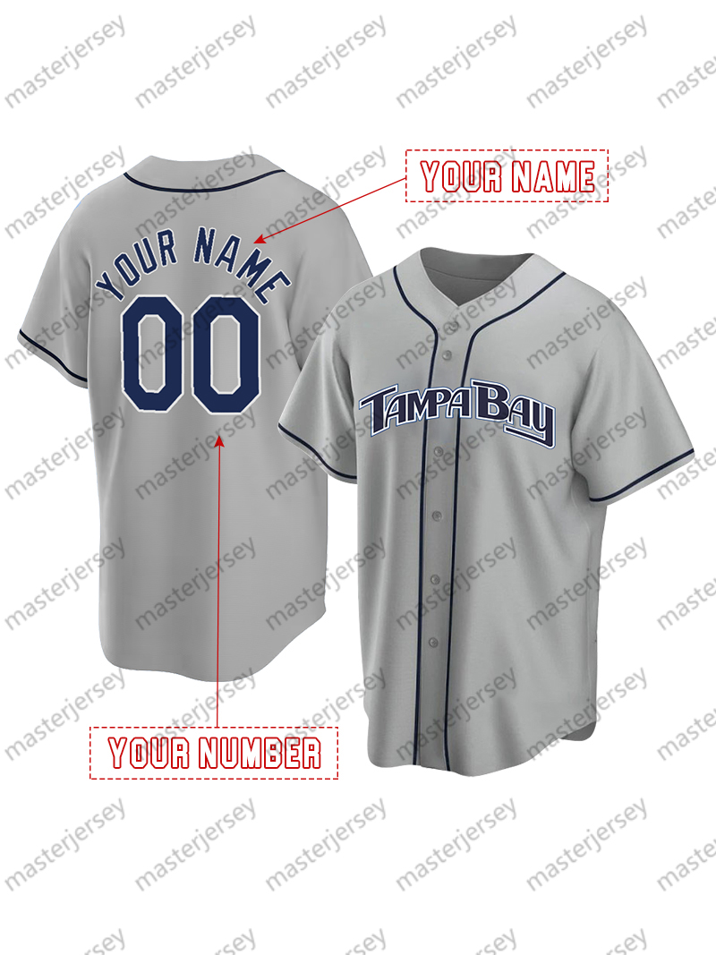 Men/Women/Youth Baseball Jerseys McClanahan Franco Lowe Boggs Arozarena Caballero Caminero Stitched Custom Jersey