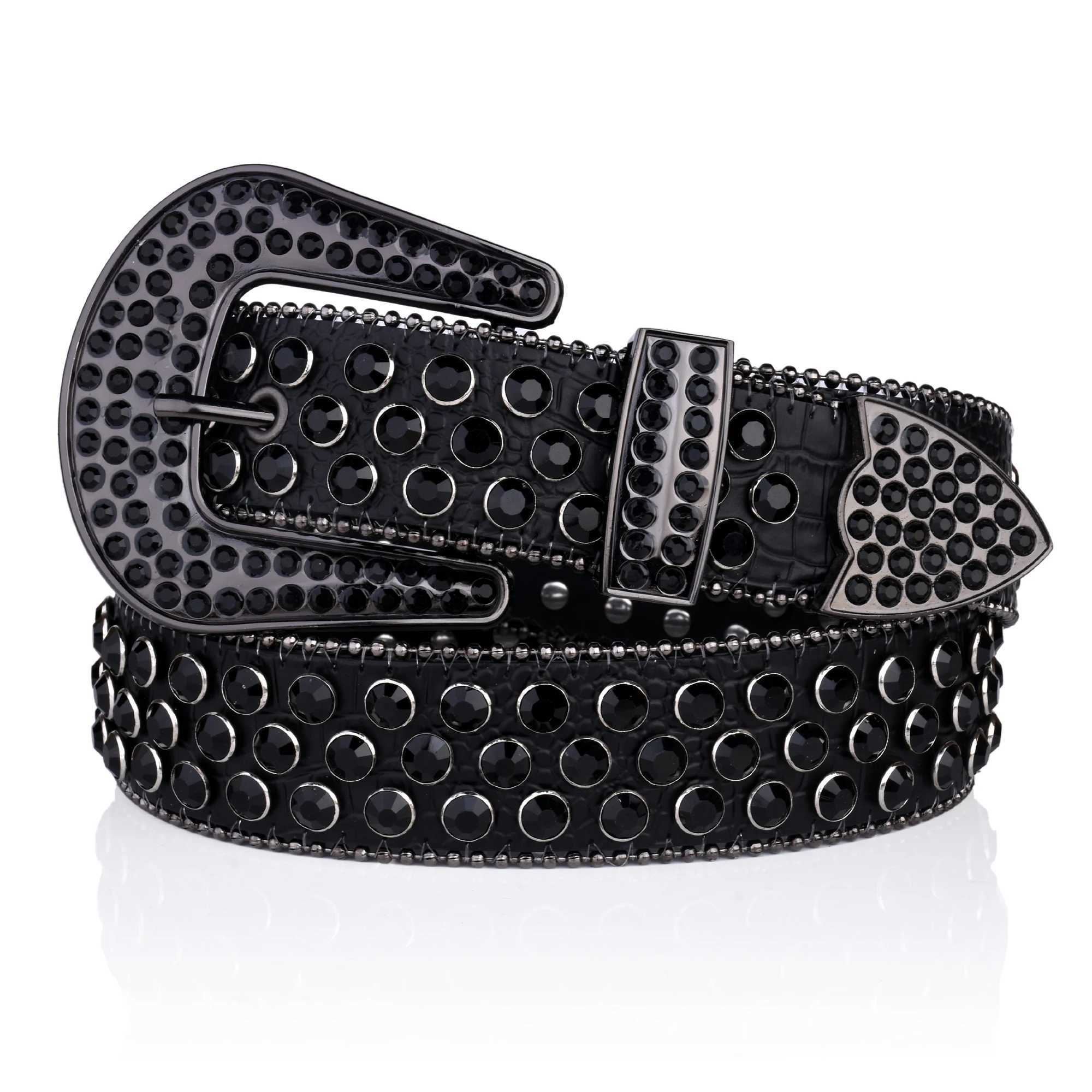 Studded Rhinestone Belts Women Fashion Belt Shiny Pu Leather Belt Wedding Party Belt Couple Valentines Gifts For GirlfriendsXJ250114