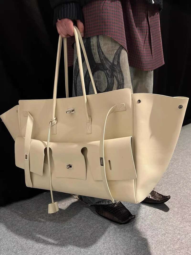 Women Tote Underarm Pouch Large Capacity Pu Leather Shoulder Retro Crossbody Bag Casual Portable Bucket Bags Handbag