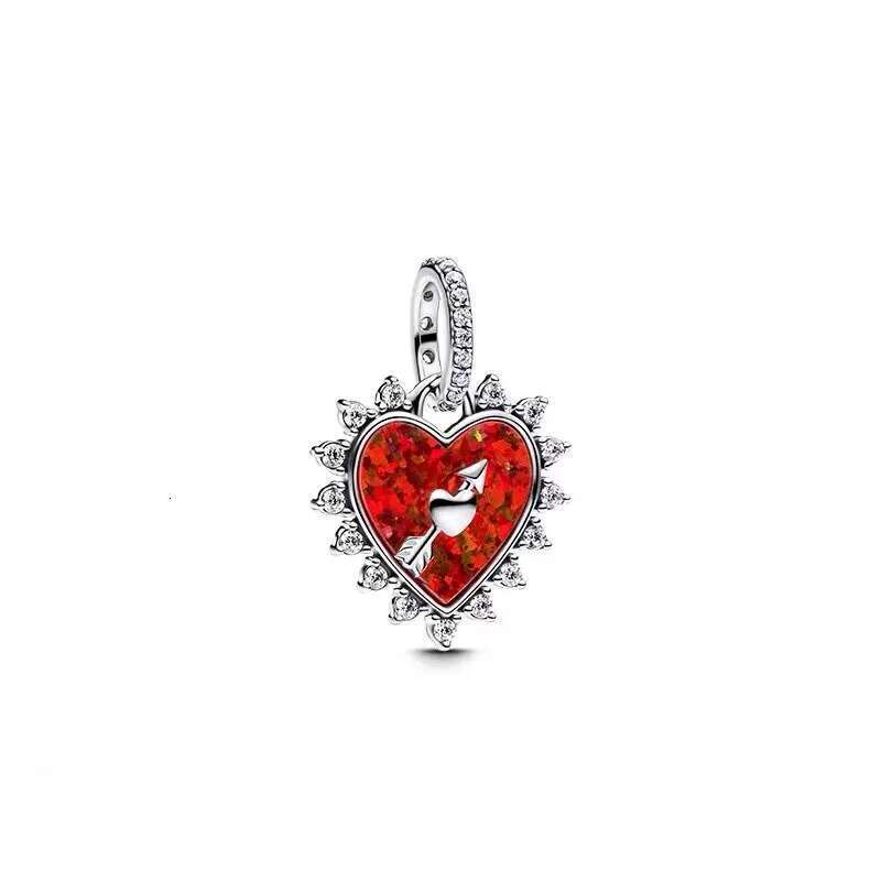 2025 New Charms 925 sterling Silver luxury Rose Love Butterfly Pendant charm double love Earring Necklace for women jewelry Valentine's Day gift 