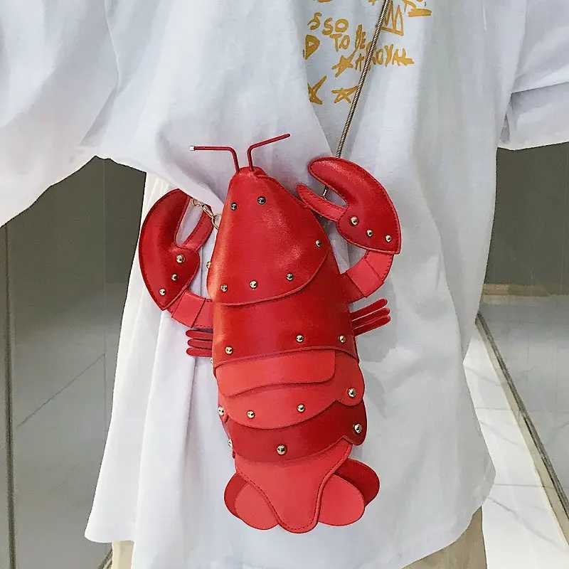 Cute Fashion Lobster Style Crossbody Mini Bag Pu Leather Girls Chain Purses and Handbags Women Shoulder Bag Clutch Bag Z250115