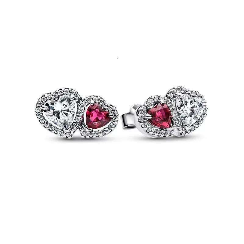 2025 New Charms 925 sterling Silver luxury Rose Love Butterfly Pendant charm double love Earring Necklace for women jewelry Valentine's Day gift 