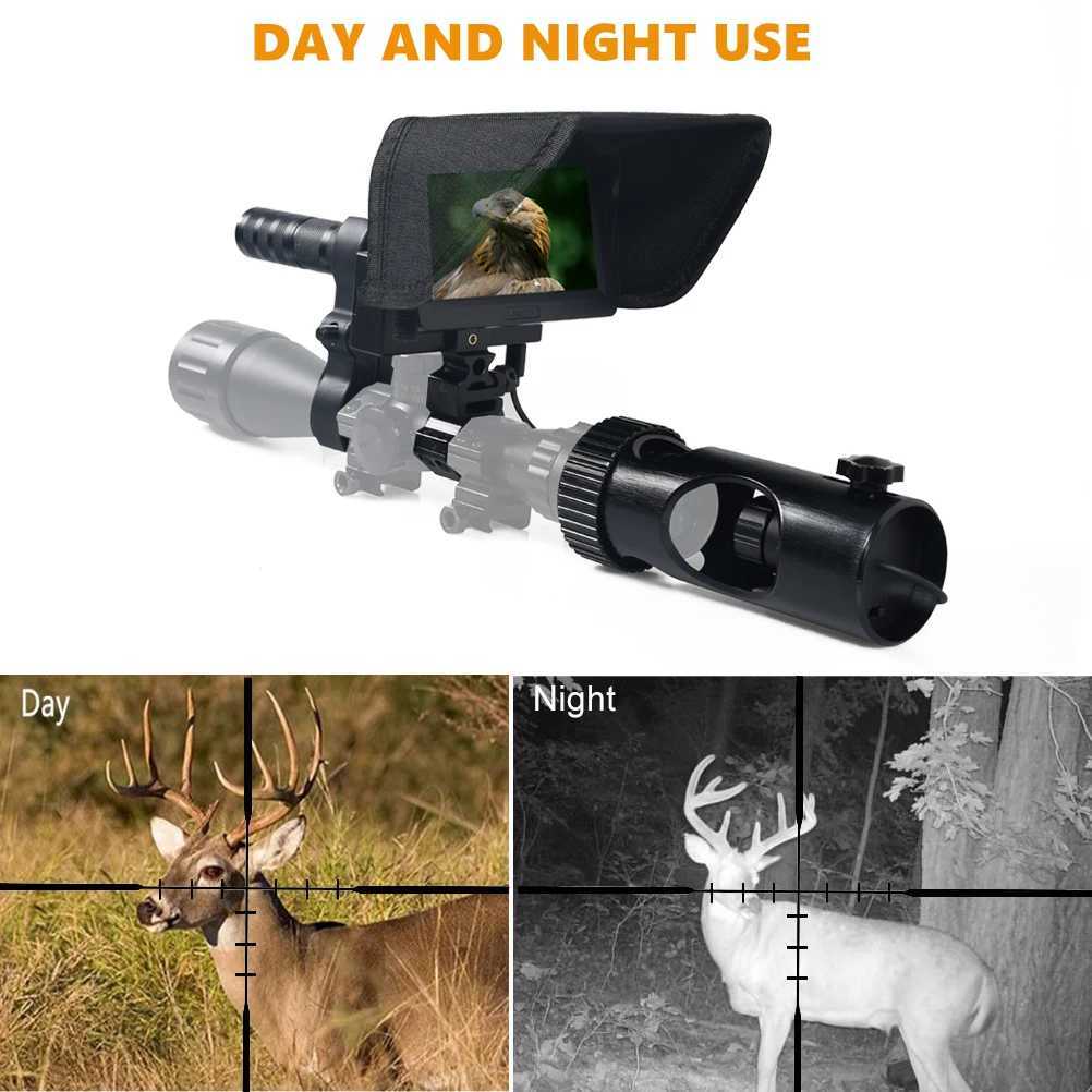 Megaorei 2 Night Vision Riflescopes 4.3 inch Display Infrared Flashlight HD 720P Video Recording DIY Hunting Night Vision DeviceW241014