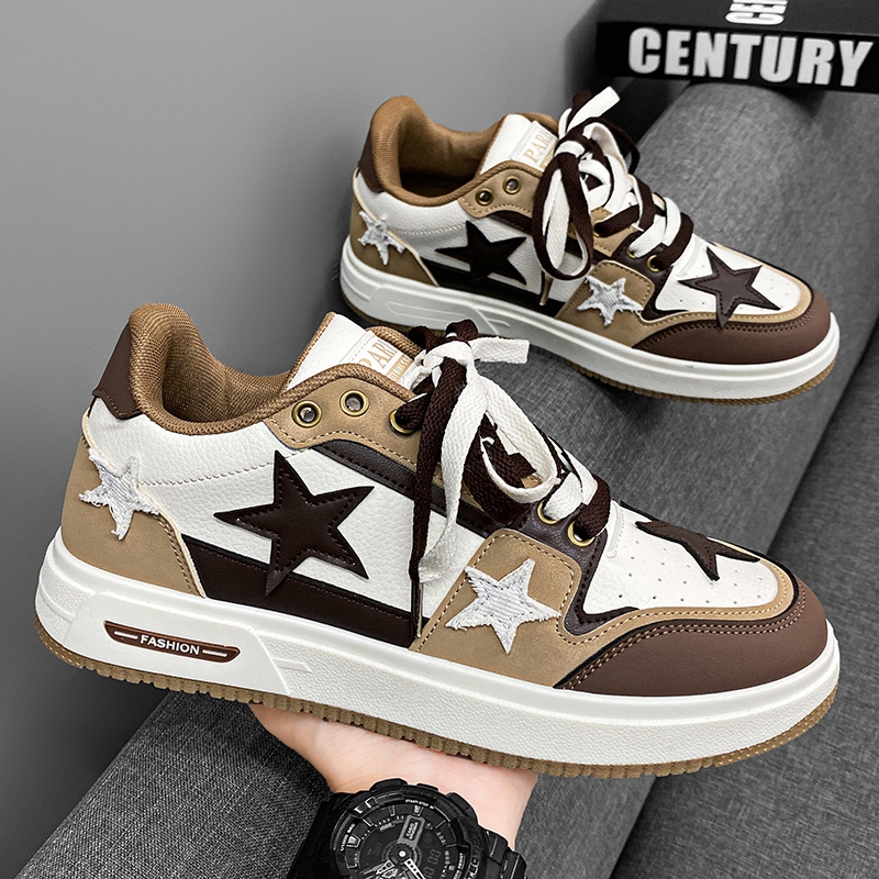 2025 men's shoes spring and summer niche original all-in-one board shoes youth Korean version of fashion casual sports star tide shoes