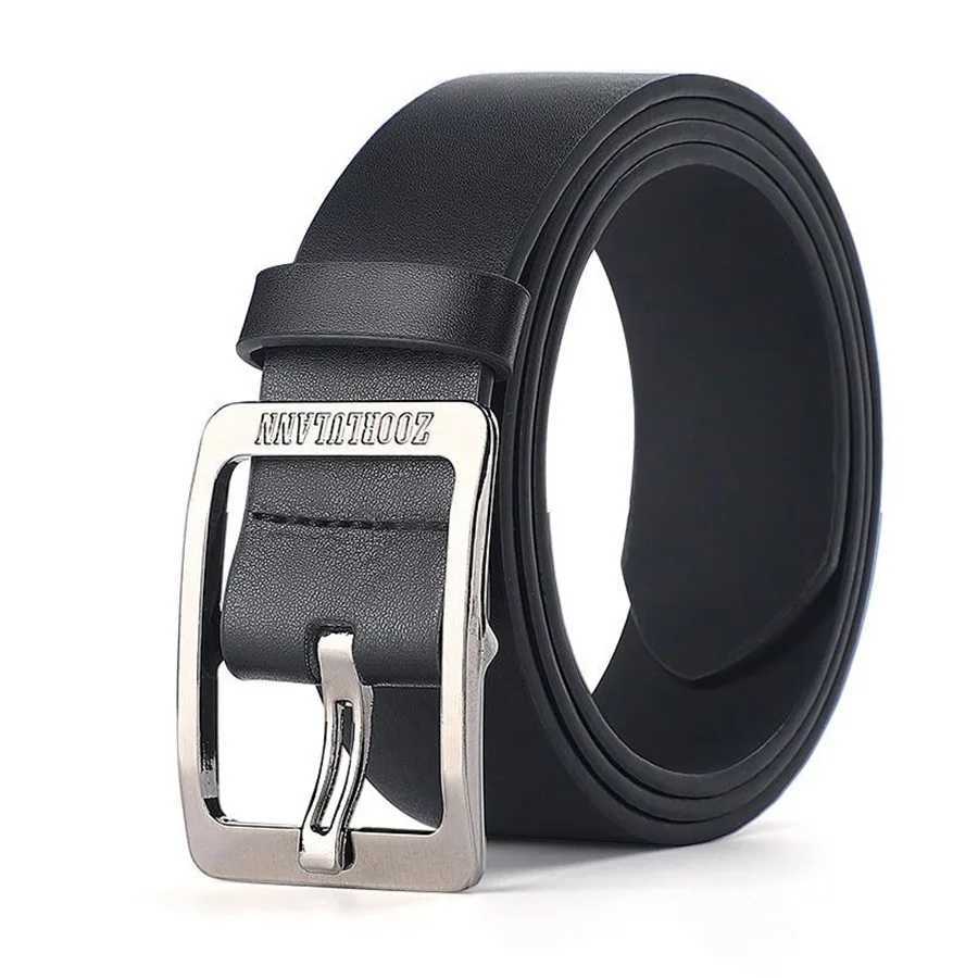 Mens black PU leather belt casual jeans belt ideal cho for outdoor parties and holiday gifts high-quality beltXJ250114